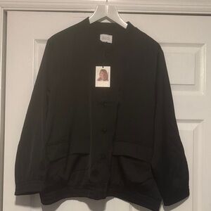 Jaclyn Smith Women's Black Bomber Jacket